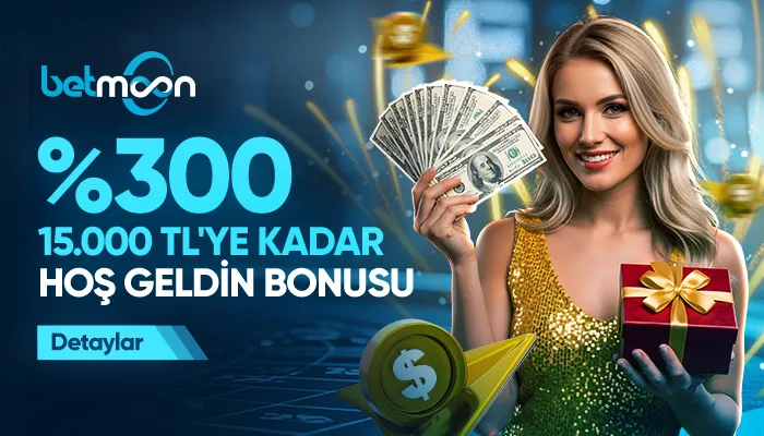 Betmoon — %300 hoş geldin bonusu — 15.000 ₺'ye kadar