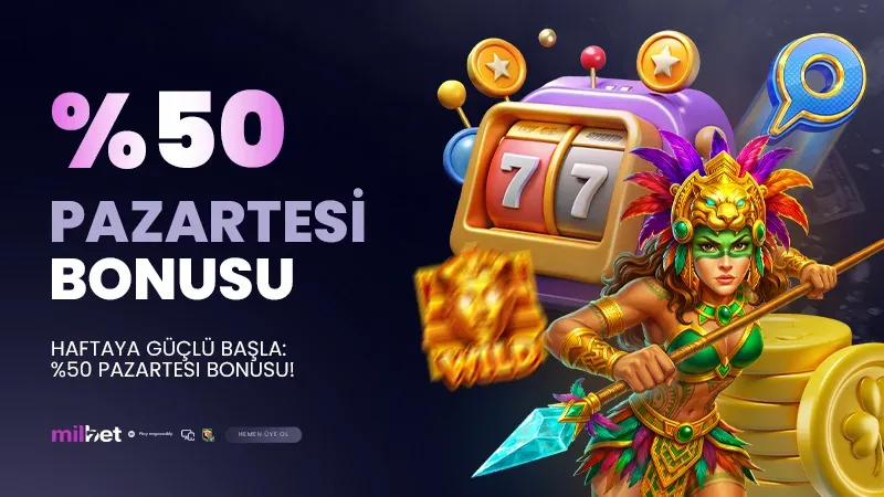 Milbet — %50 pazartesi bonusu