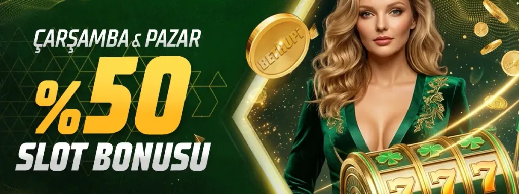 Betrupi — %50 slot yatırım bonusu (çarşamba – pazar)